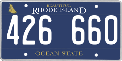RI license plate 426660