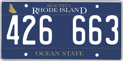 RI license plate 426663