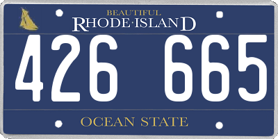 RI license plate 426665