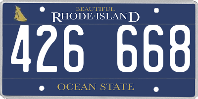 RI license plate 426668