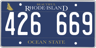 RI license plate 426669