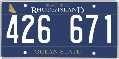 RI license plate 426671