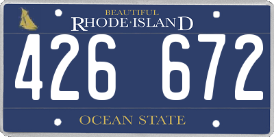 RI license plate 426672