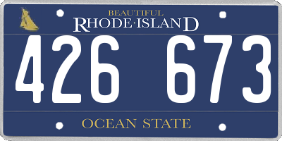 RI license plate 426673