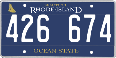 RI license plate 426674
