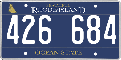 RI license plate 426684