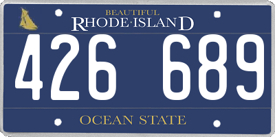 RI license plate 426689