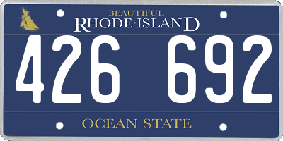 RI license plate 426692