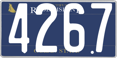 RI license plate 4267