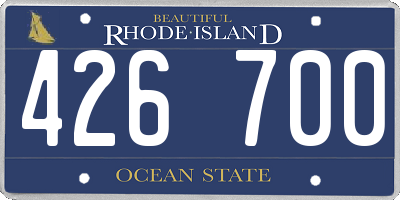 RI license plate 426700
