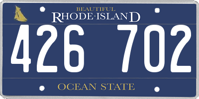 RI license plate 426702