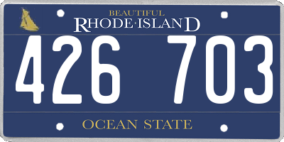 RI license plate 426703