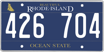 RI license plate 426704