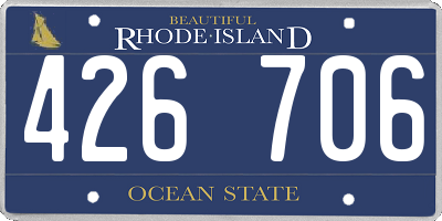 RI license plate 426706