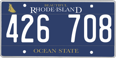 RI license plate 426708