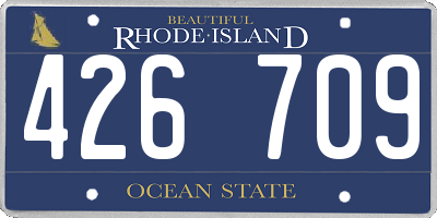 RI license plate 426709