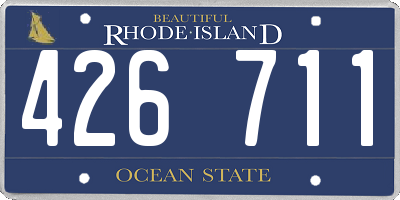RI license plate 426711