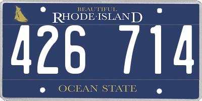 RI license plate 426714