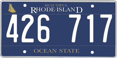 RI license plate 426717