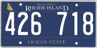 RI license plate 426718