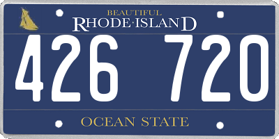 RI license plate 426720