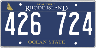 RI license plate 426724