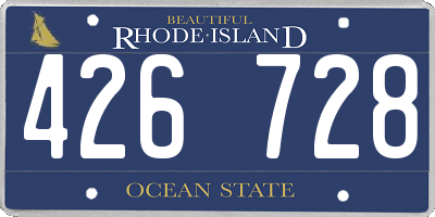 RI license plate 426728