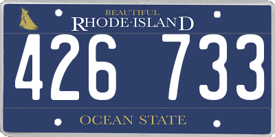 RI license plate 426733