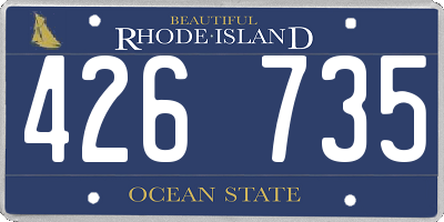 RI license plate 426735