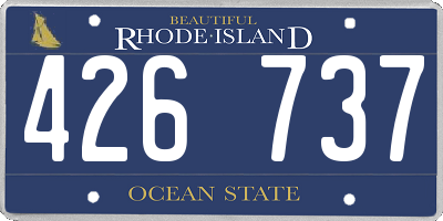RI license plate 426737