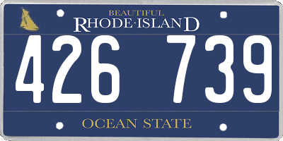 RI license plate 426739