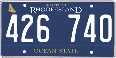 RI license plate 426740