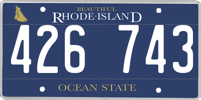 RI license plate 426743