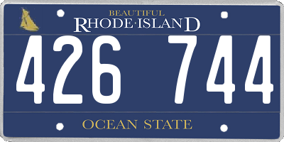 RI license plate 426744