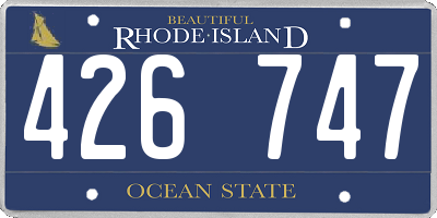 RI license plate 426747