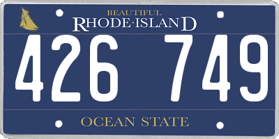 RI license plate 426749
