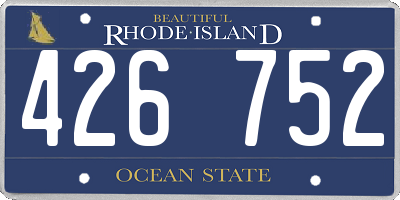 RI license plate 426752