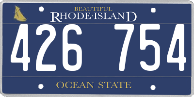 RI license plate 426754