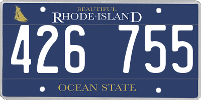 RI license plate 426755