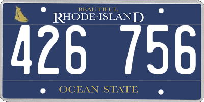 RI license plate 426756