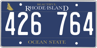 RI license plate 426764