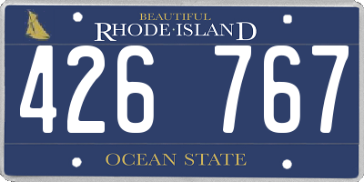 RI license plate 426767
