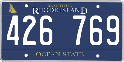 RI license plate 426769