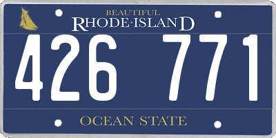 RI license plate 426771
