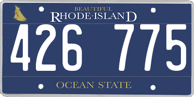 RI license plate 426775