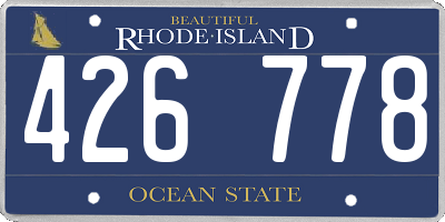 RI license plate 426778