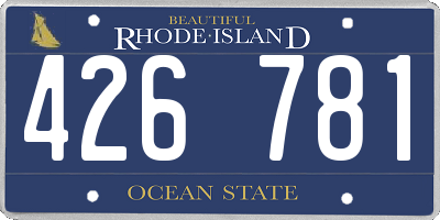 RI license plate 426781
