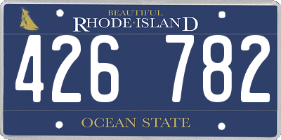 RI license plate 426782