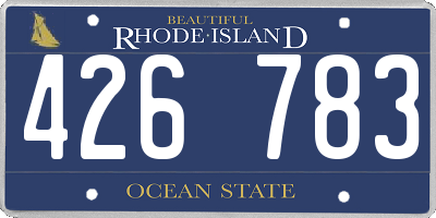 RI license plate 426783