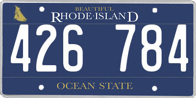RI license plate 426784